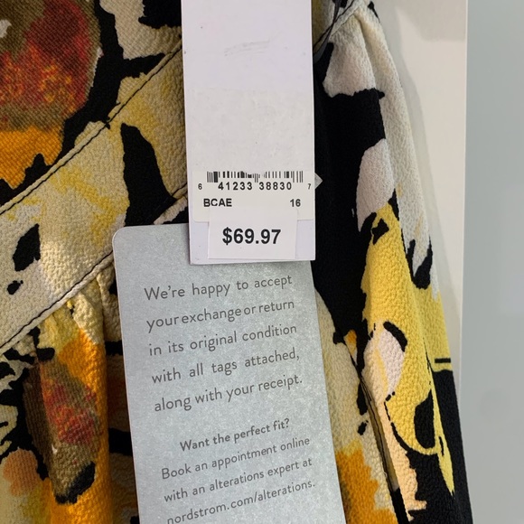 Donna Morgan Floral Dress (sunflowers), size 16, never worn - Picture 11 of 11